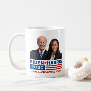 Mug Biden Harris 2020 Election Red White Blue avec pho