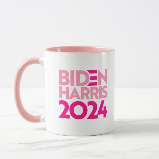 Mug Biden Harris 2024 en rose (Gauche)