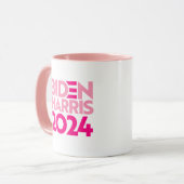 Mug Biden Harris 2024 en rose (Devant gauche)