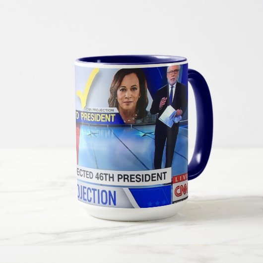 MUG BIDEN/HARRIS WIN — CNN APPELLE LA COURSE (Devant droit)