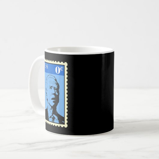 Mug Biden Zero Cents Timbre 0 Drôle JoeBiden  (Devant gauche)