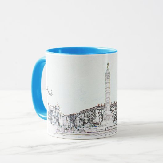 Mug Biélorussie Б е л р а у с de Minsk de Architect (Devant gauche)