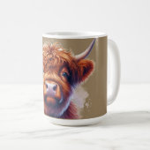 Mug Bien-aimé Highland Cow Moody Majestic (Devant droit)