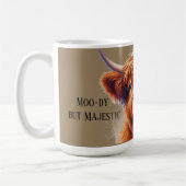 Mug Bien-aimé Highland Cow Moody Majestic (Gauche)