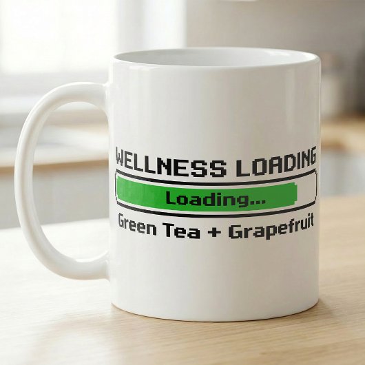 Mug Bien-être Chargement Thé Vert Pamplemousse Pixel