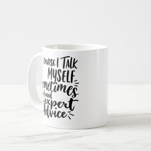 Mug Bien Sûr Je Me Parle À Moi-Même (Devant gauche)