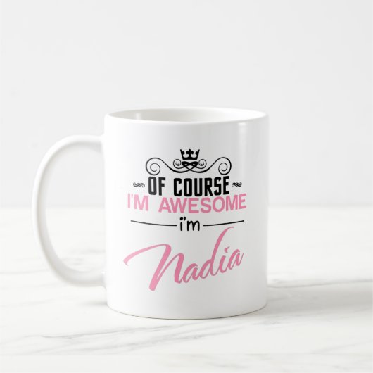 Mug Bien sûr que je suis génial Je suis Nadia (Gauche)