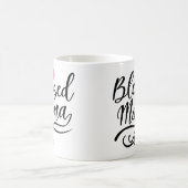 Mug Bienheureuse maman, texte blanc (Centre)