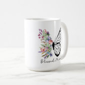 Mug Bienheureux maman papillon floral (Devant droit)