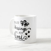 Mug Bienheureux Mimi - Meilleure grand-mère - Ajouter  (Devant gauche)