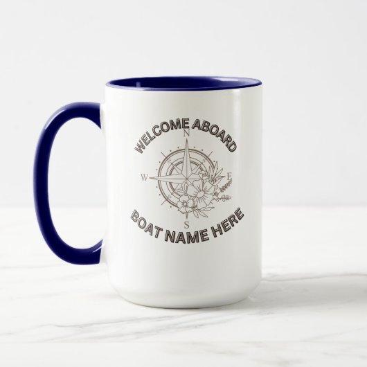 Mug Bienvenue à bord des coussins (Gauche)
