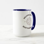 Mug Bienvenue à bord des coussins (Devant droit)