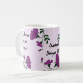Mug Bienvenue à notre équipe Fleur violet Nouveau empl (Devant gauche)