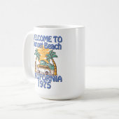 Mug Bienvenue à Sunset Beach - Vibes Vintages (Devant gauche)