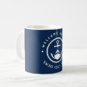 Mug Bienvenue Ancre Bleue Voilier nautique Bateau do-i (Devant gauche)