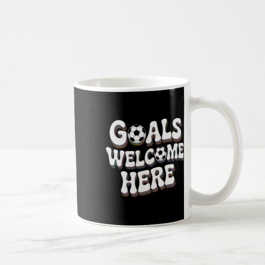Mug Bienvenue aux buts ici Retro Soccer _2 (Droite)
