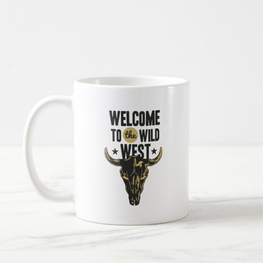 Mug Bienvenue chez Wild West Western Cowgirl Coffee (Gauche)