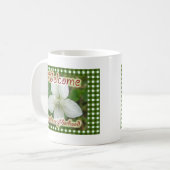 Mug Bienvenue dans la Violette blanche du quartier (Devant gauche)