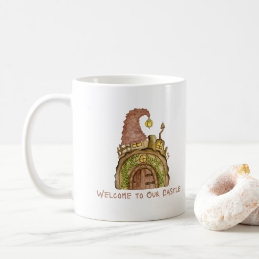 Mug Bienvenue dans notre château sur un (Avec donut)