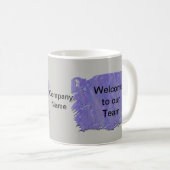 Mug Bienvenue dans notre équipe Abstrait Purple Grey (Devant droit)