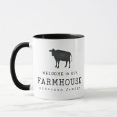 Mug Bienvenue dans notre ferme Pays Rustique Vache (Gauche)