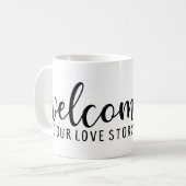 Mug bienvenue dans notre histoire d'amour (Devant gauche)