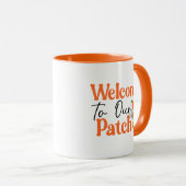 Mug Bienvenue dans notre Patch Wordart Fall (Devant droit)