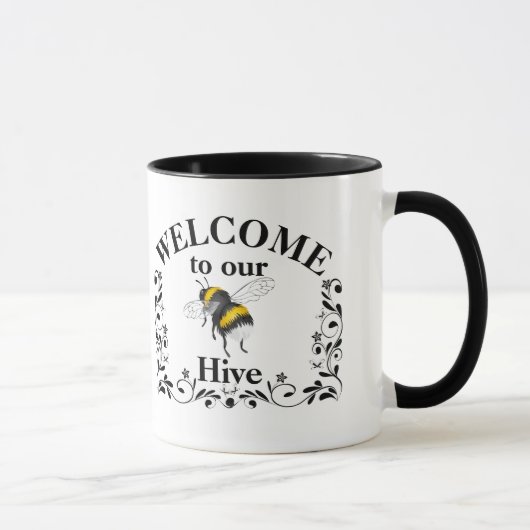 Mug Bienvenue dans notre ruche d'abeilles (Droite)