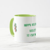Mug : BIENVENUE DE Noël À NOTRE MAISON (Devant gauche)