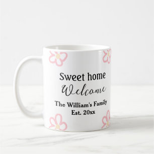 Mug Bienvenue douce maison ajouter nom de famille anné