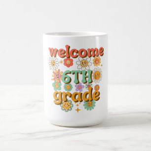 Mug Bienvenue en 6e année, premier jour d'école, bienv