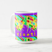 Mug Bienvenue maison brite splash art et message (Devant gauche)