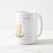 MUG BIENVENUE MAISON CONCEPTION DE TEACUP DANS LES COU (Devant droit)