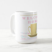 MUG BIENVENUE MAISON CONCEPTION DE TEACUP DANS LES COU (Devant gauche)