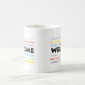 Mug Bienvenue Plusieurs Langues Blanc Coloré (Centre)