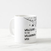 Mug Bienvenue sur le site Web de Halloween Spider (Devant gauche)
