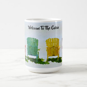 Mug Bienvenue sur les chaises Adirondack de couleur Ca