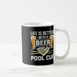 Mug Bière Et Piscine Cue Drôle Boire Billard