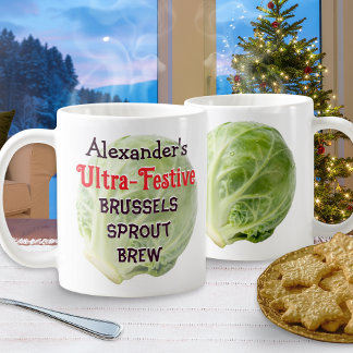 Mug Bière festive personnalisée aux choux de Bruxelles