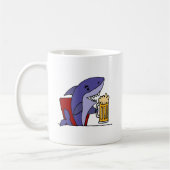 Mug Bière potable de requin drôle (Gauche)