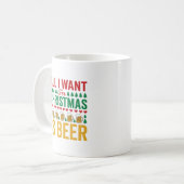 Mug Bières de Noël Dessin de fête drôle de boisson (Devant gauche)