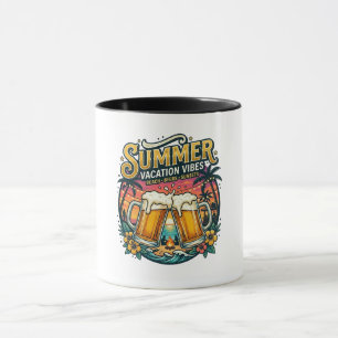Mug Bières de plage et couchers de soleil - Fête de va