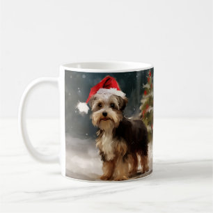 Mug Biewer Terrier Chien dans la neige Noël