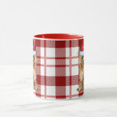 Mug Biewer Terrier Dog et un Red Holiday Plaid (Centre)