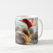 Mug Biewer Terrier Dog Roller Dessous de verre Noël (Devant droit)