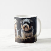 Mug Biewer Terrier enneigé Luge Décor Noël (Devant droit)