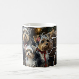 Mug Biewer Terrier enneigé traîneau Noël décoration