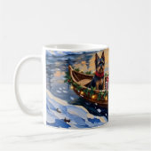 Mug Biewer Terrier Noël Bateau Vacances (Gauche)