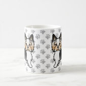 Mug Biewer Yorkshire Terrier Cartoon Chien et pattes (Centre)