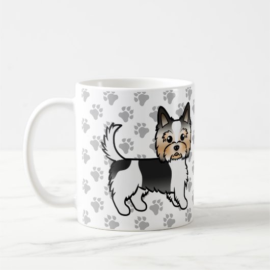 Mug Biewer Yorkshire Terrier Cartoon Chien et pattes (Gauche)